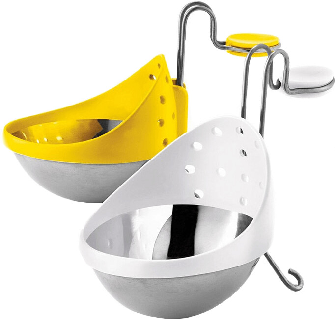 Cuisipro Set de 2 pocheuses à oeufs en inox