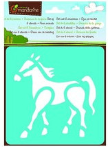 Avenue Mandarine Set de 6 pochoirs : Animaux de la ferme