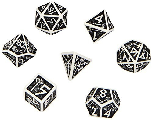 Set de dés nains blancs et noirs (DWA02)