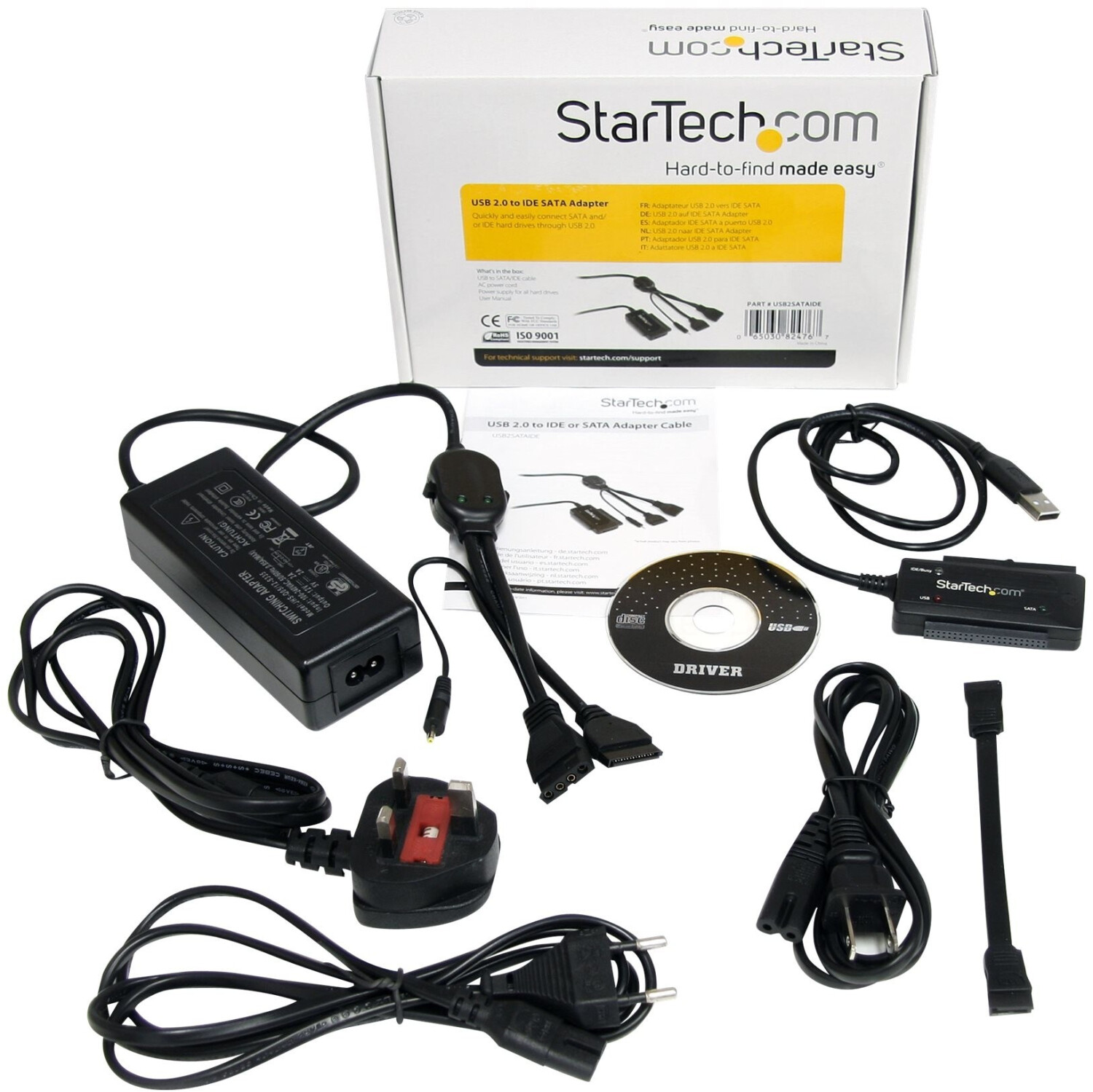Photos - Cable (video, audio, USB) Startech.com Startech StarTech USB 2.0 to SATA/IDE Combo Adapter for 2.5/3.5" SSD/HDD  (USB2SATAIDE)