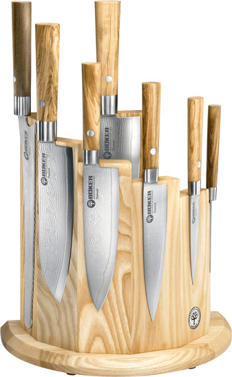 Böker Knife Block damask Olive 8 pcs.