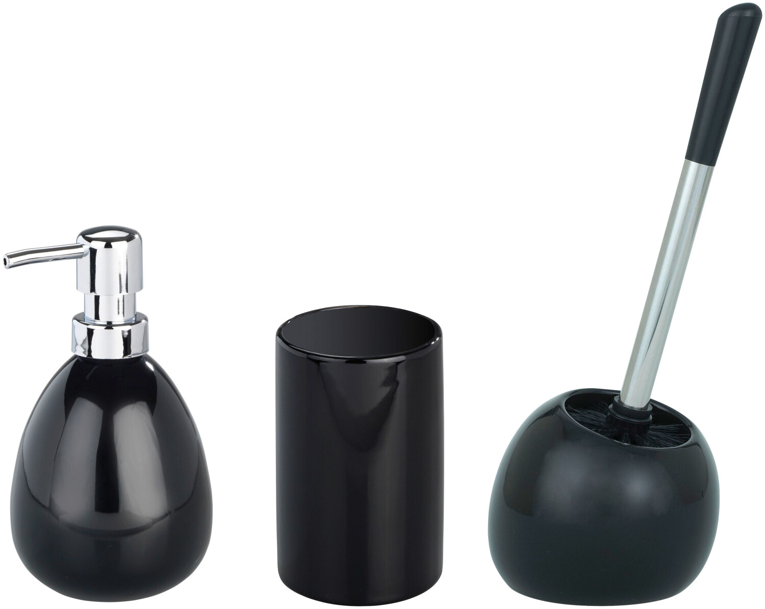 Wenko Polaris Bad-Accessoires-Set 3-teilig schwarz ab 22,99 € | Preisvergleich bei idealo.de