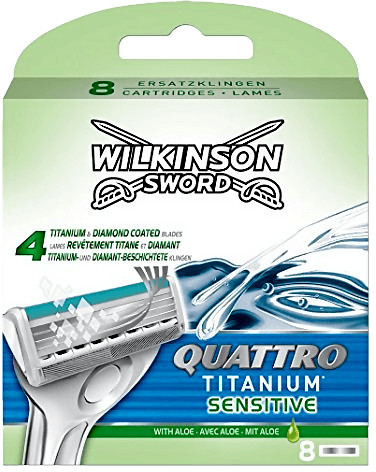 Wilkinson Quattro Titanium Sensitive Replacement Blades (8 pcs.)