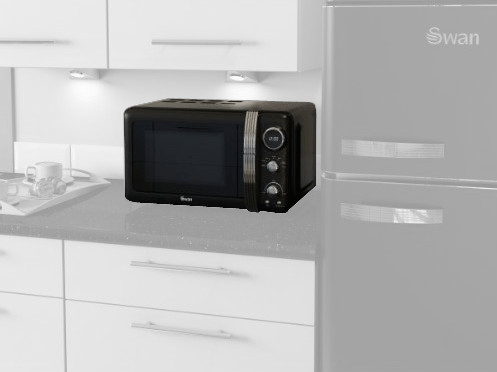 Swan microwave shop black