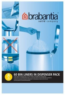 Brabantia Müllbeutel 140 Stk. Abfallbeutel, Müllsäcke alle Größen 3 - 60  Liter