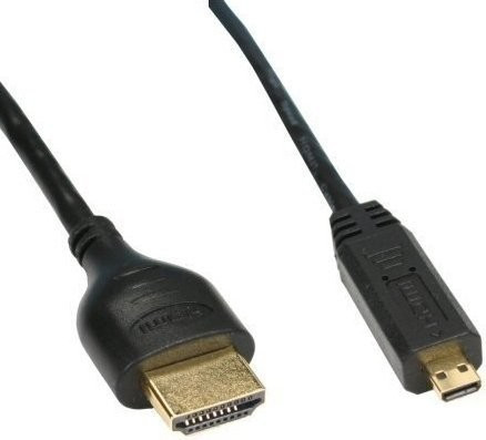 InLine HDMI Micro 1.4 Super slim câble mâle-mâle, avec Ethernet, noir/or