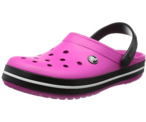 black and pink crocs