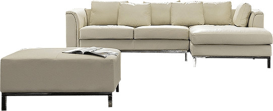 Beliani Canapé d'angle Oslo en cuir beige