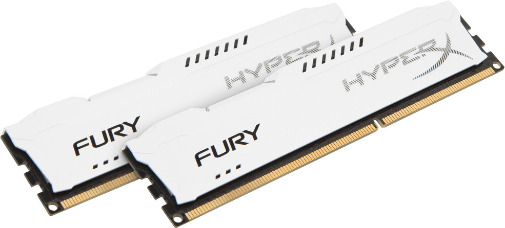 HyperX Fury White 16Go Kit DDR3-1600 CL10 (HX316C10FWK2/16)