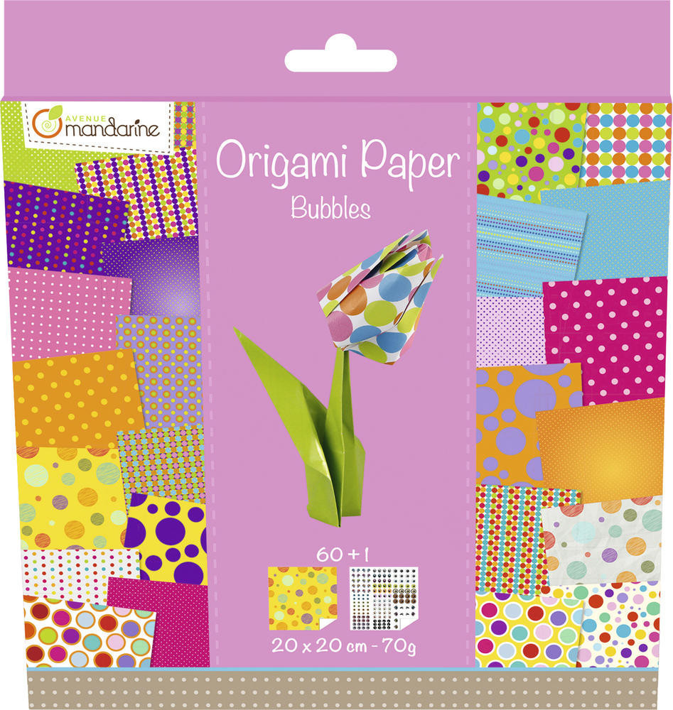 Avenue Mandarine Kit créatif Origami : Papier Bubbles