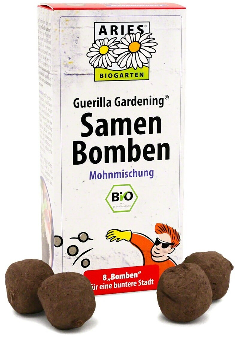 Aries Aries Guerilla Gardening Samenbomben Mohnmischung - side view
