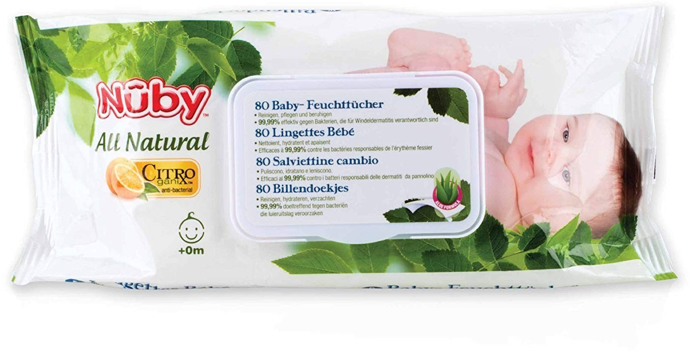 Nuby Lingettes Citroganix (80 pièces)