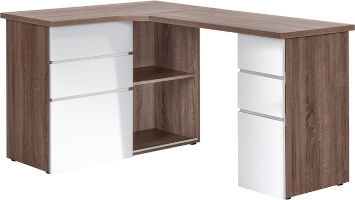 Maja Computer-Ecktisch Oak truffle/white (9543)