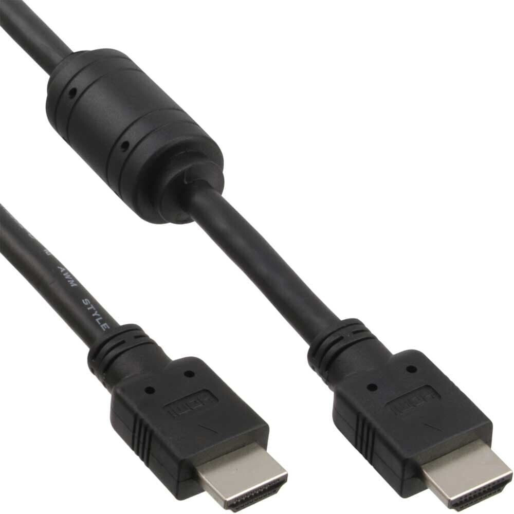 InLine Câble HDMI, High Speed, mâle-mâle, noir, avec blindage ferrite