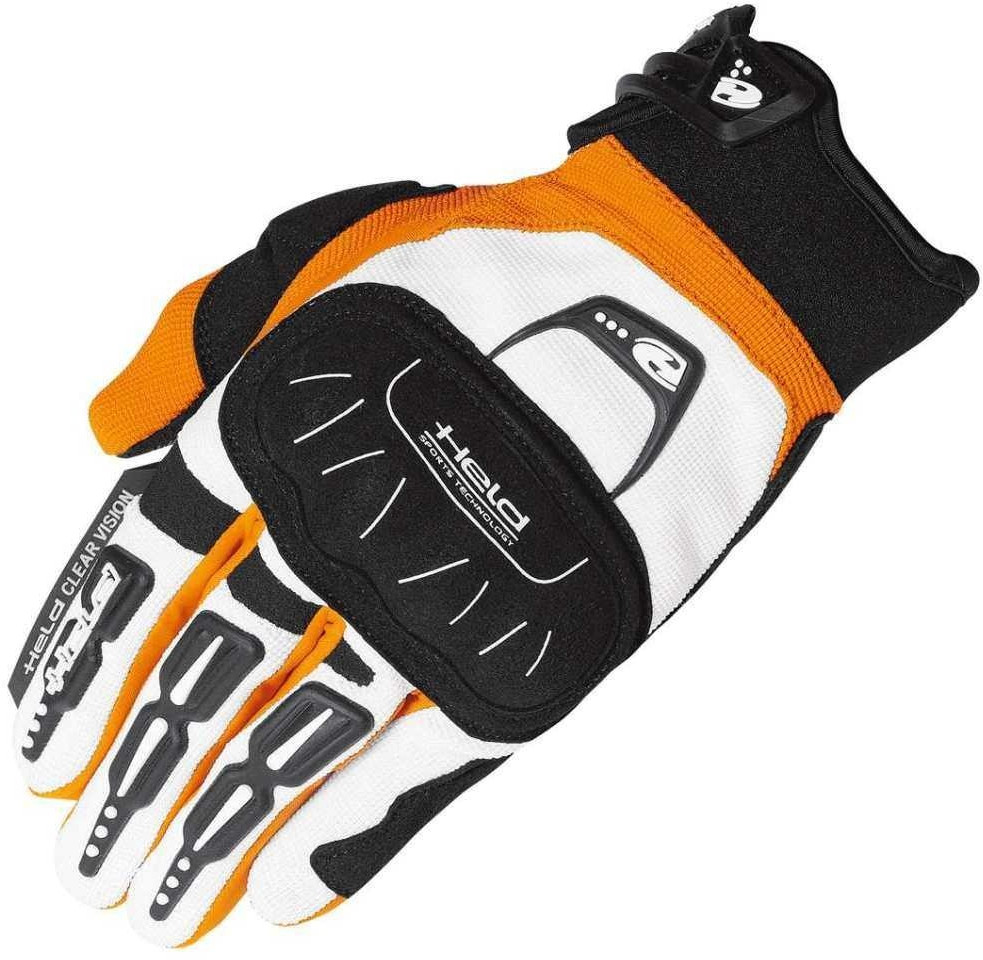 Photos - Motorcycle Gloves Held Biker Fashion  Backflip White/Orange 