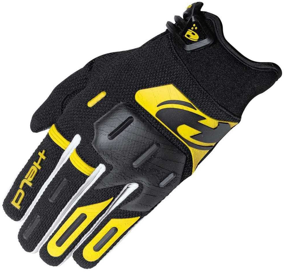 Photos - Motorcycle Gloves Held Biker Fashion  Hardtack Black/Yellow 