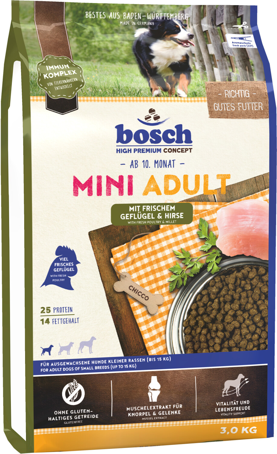 bosch High Premium Concept Adult Mini volaille & millet (3 kg)