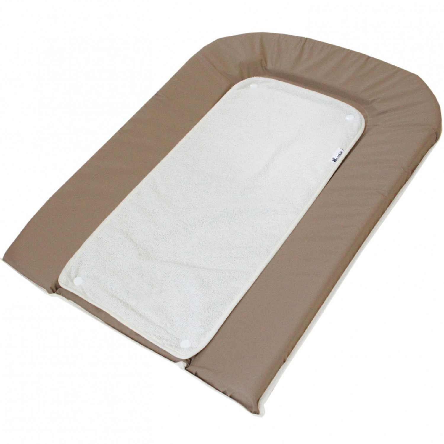 Candide Matelas à langer PVC avec éponge 71 x 45 cm taupe