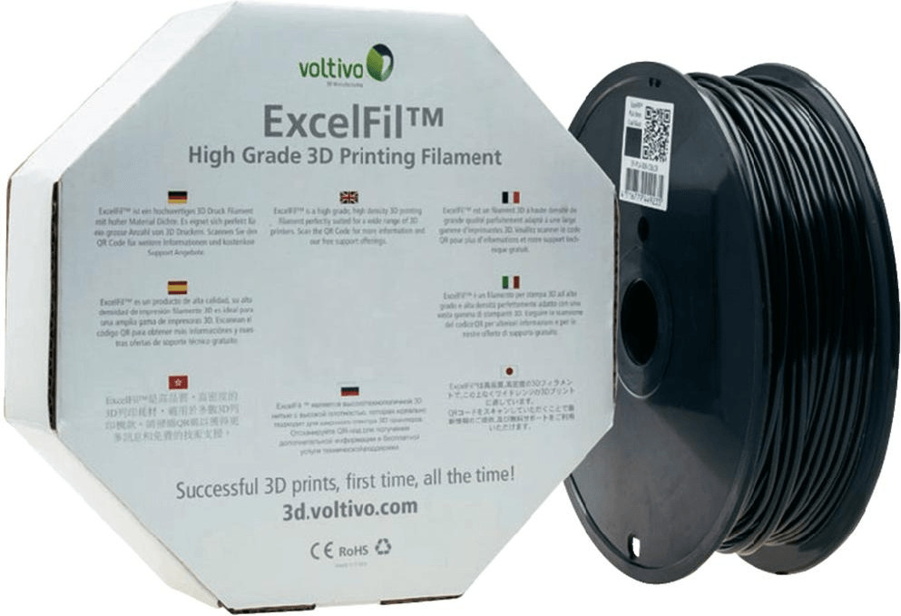 Voltivo ExcelFil ABS-Filament noir (EF-ABS-300-CBLCK)
