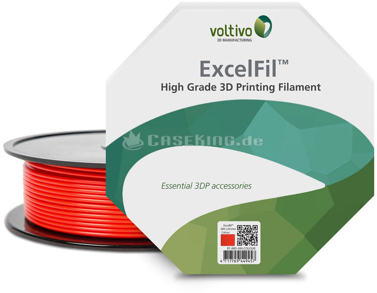 Voltivo ExcelFil PLA-Filament rouge (EF-PLA-300-CHRED)