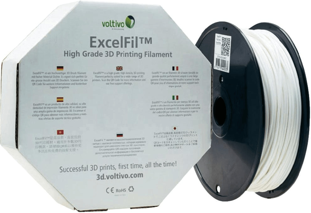 Voltivo ExcelFil PLA-Filament blanc (EF-PLA-300-SWHIT)