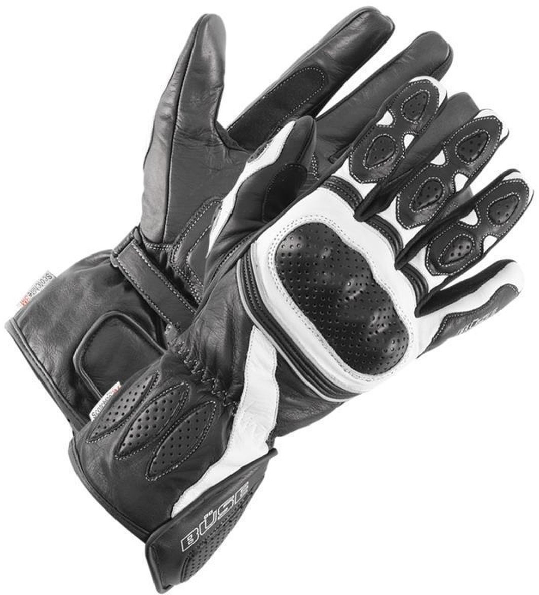 Büse Gants Pit Lane noir/blanc