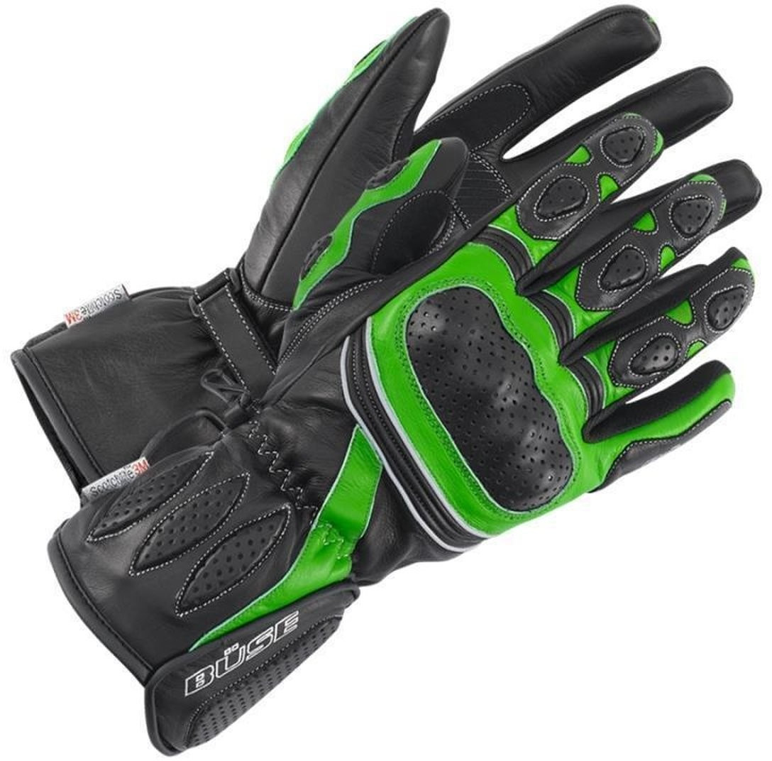 Büse Gants Pit Lane noir/vert