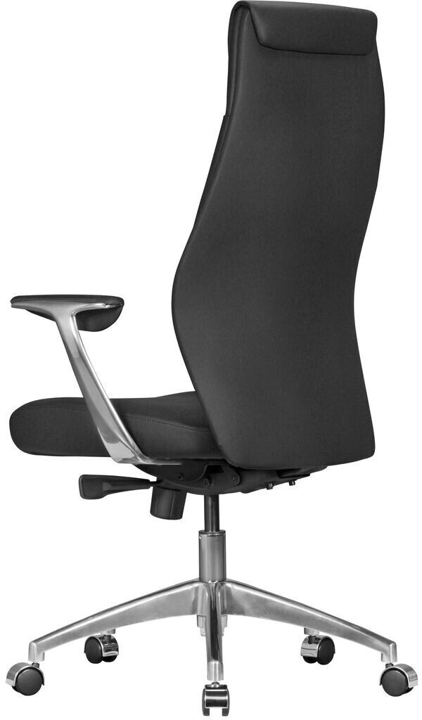 FineBuy Designer Bürostuhl Bezug Echtleder Schreibtischstuhl bis 120 kg, XXL Design Chefsessel höhenverstellbar