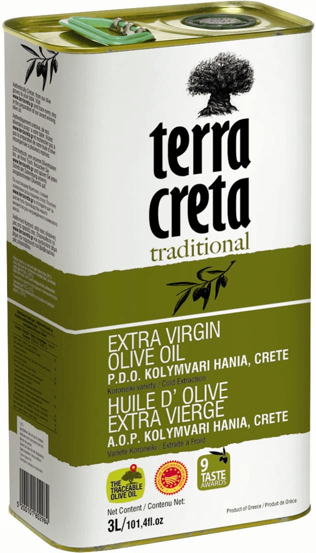 Terra Creta traditional g.U. - Extra natives Olivenöl aus Kolymvari / 5  Liter : : Lebensmittel & Getränke