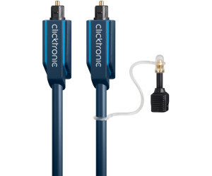 Clicktronic Advanced Opto-Kabel optisches Digitalaudiokabel mit 3,5mm Adapter, 2m 