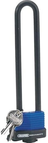 Draper U Bar Extra Long Shackle Lock with 2 Keys