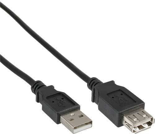 InLine USB 2.0 cable, noir, A M/F, 3m (34603B)