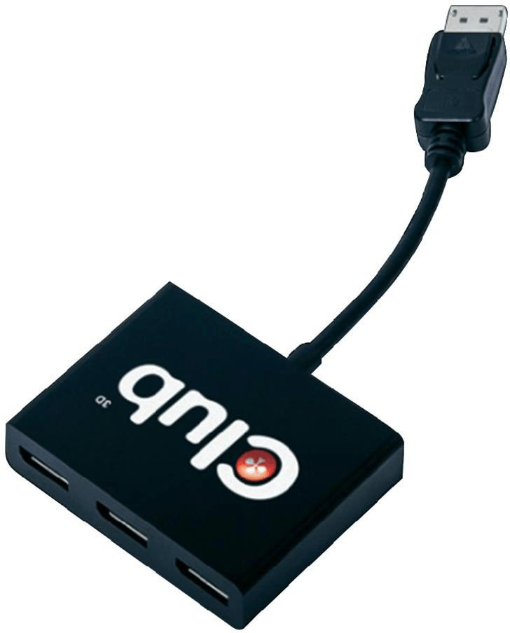 Club3D Multi Stream Transport (MST) Hub DisplayPort 1:3