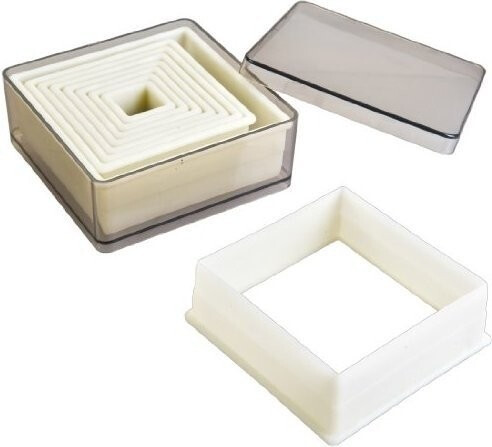 ibili Lot de 9 emporte-pièces carré lisse