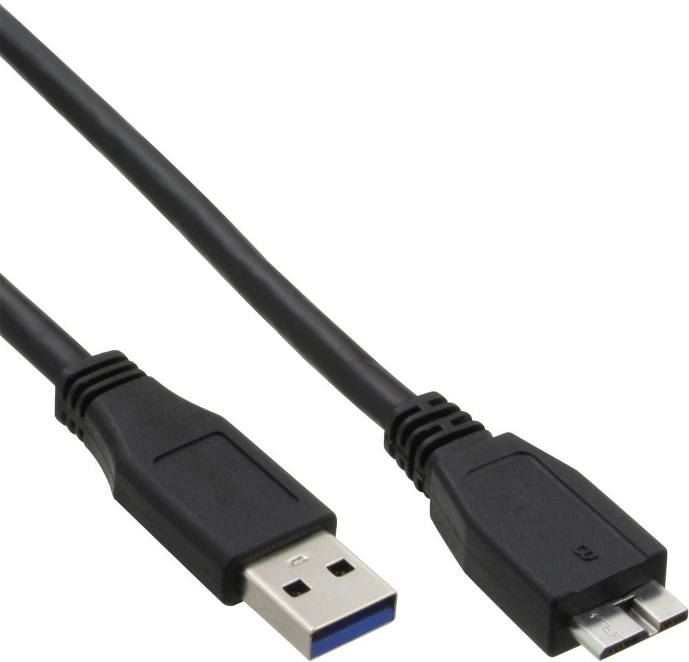 InLine Câble USB 3.0, AM / Micro BM, noir, 1,5m (35415)