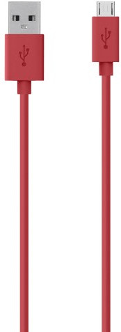 Belkin Câble de recharge et de synchronisation micro-USB vers USB (2 m) rouge