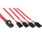 InLine SAS connector cable, Mini SAS SFF8087 an 4x SATA, Crossover, OCF, 75cm (27610)