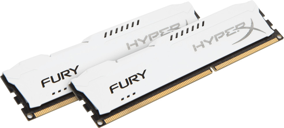 HyperX Fury White 16Go Kit DDR3-1333 CL9 (HX313C9FWK2/16)