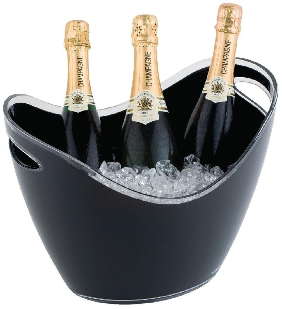 APS Germany Seau à champagne et vin acrylique noir