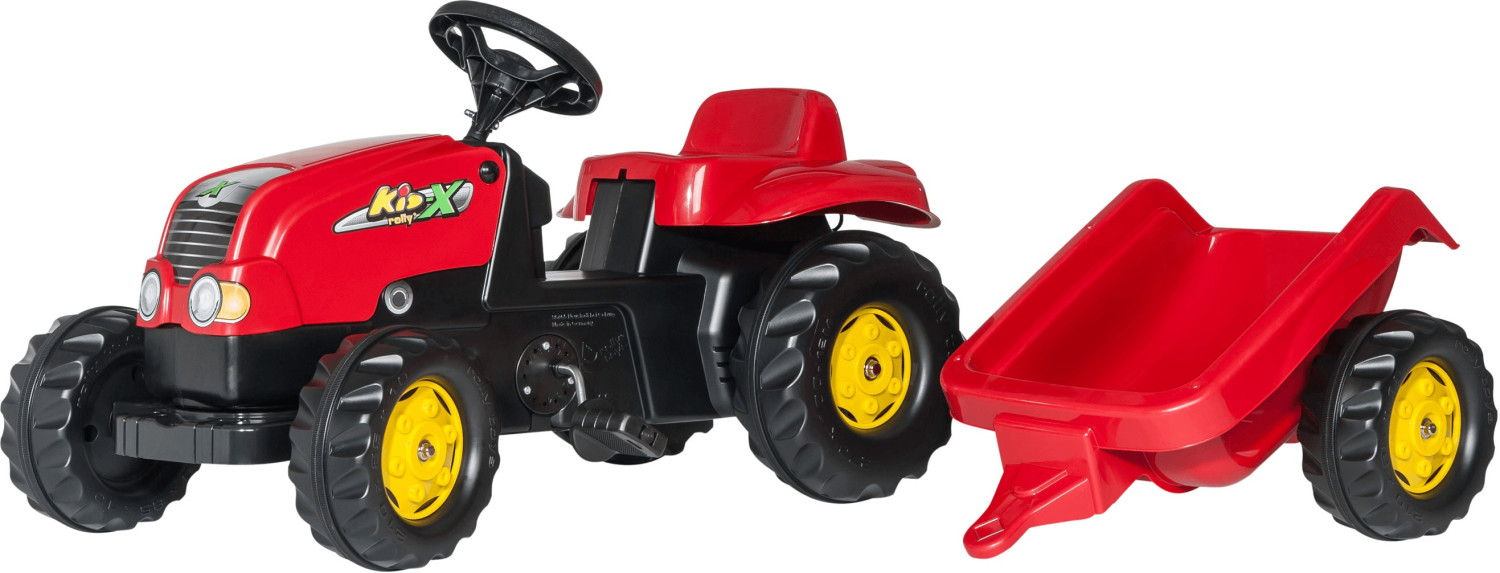 Rolly Toys RollyKid Tractor With Trailer Red