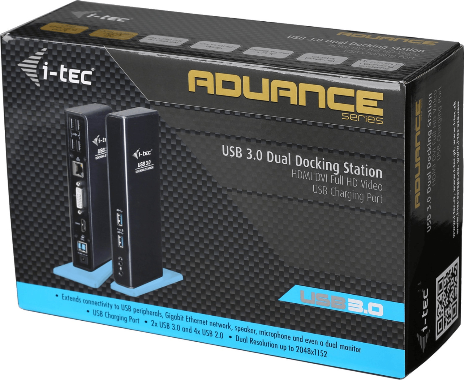 U3HDMIDVIDOCK, i-tec USB 3.0 Dual Docking Station HDMI DVI