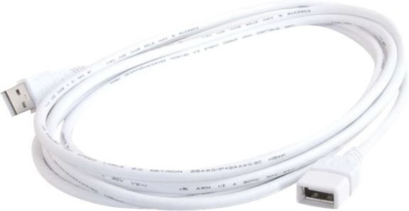 C2G Câble d'extension USB 2.0 Mâle A ves Femelle A- blanc 2m (81571)