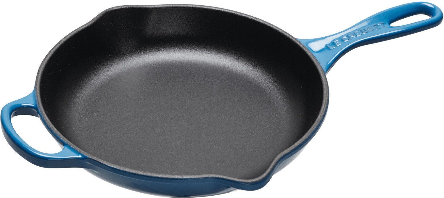 Le Creuset Poêle Signature en fonte 23 cm bleu marseille