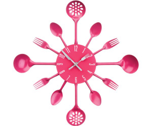 Premier Housewares Cutlery Wall Clock (White)
