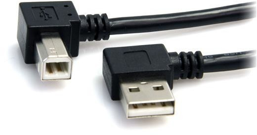 StarTech Câble USB A vers USB B coudé à angle droit 91 cm - M/M - Noir (USB2HAB2RA3)