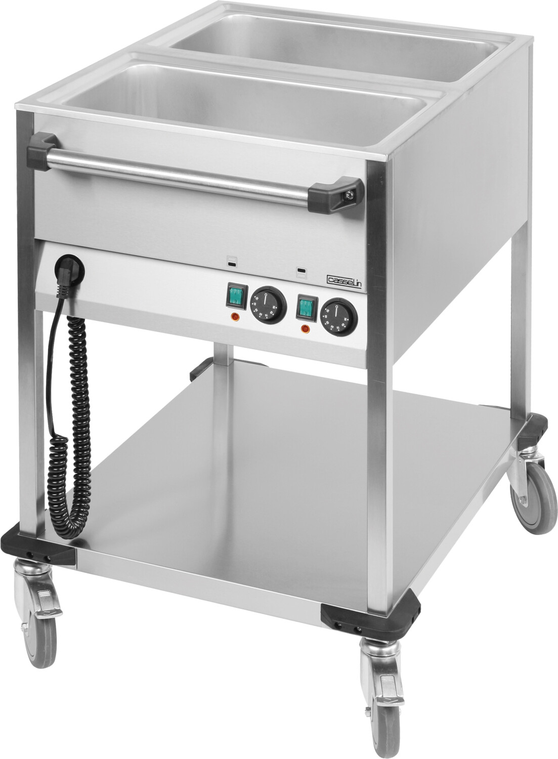 Casselin Chariot Bain-Marie à eau 2 x GN 1/1 verticale