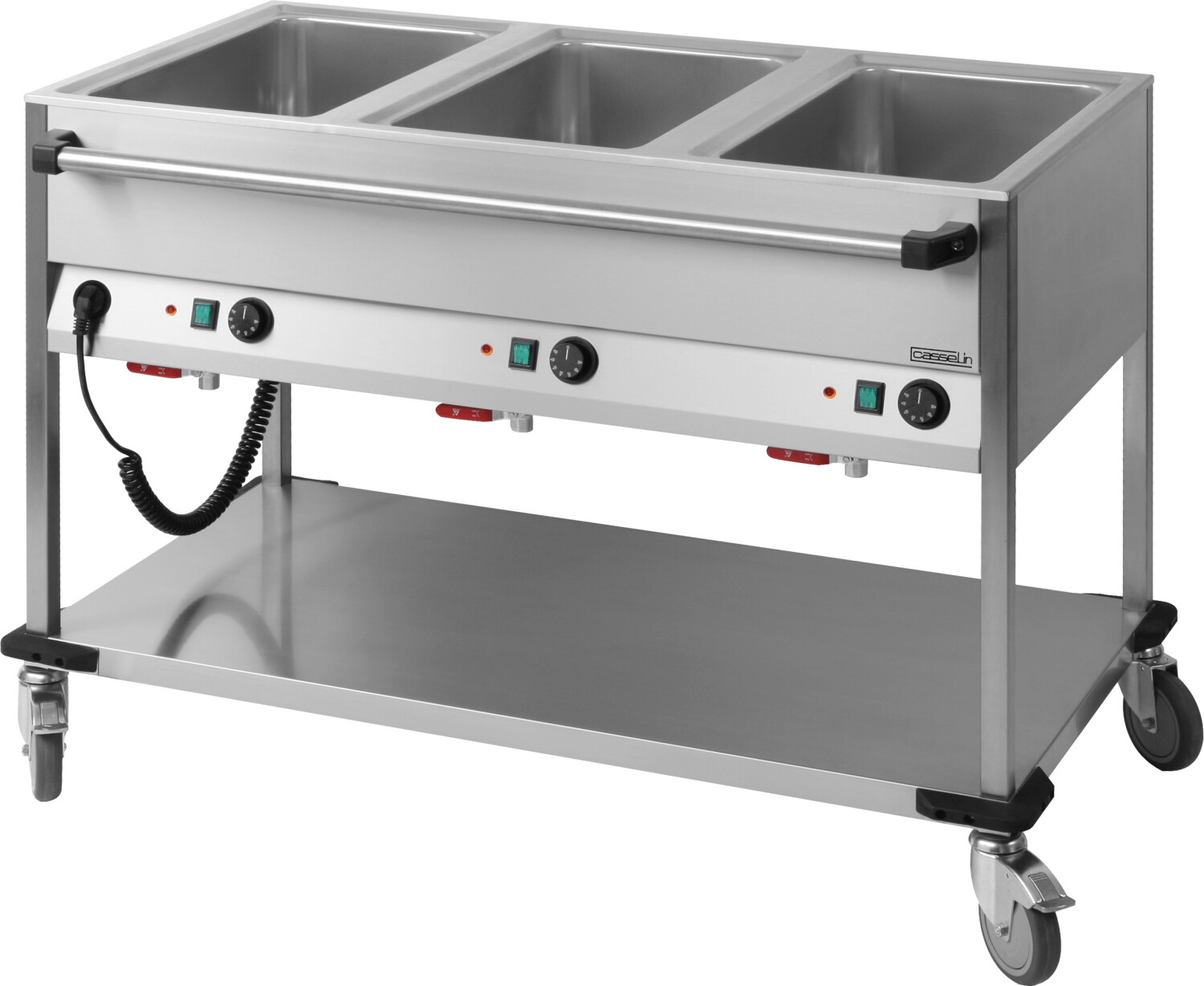 Casselin Chariot Bain-Marie à eau 3 x GN 1/1 horizontale