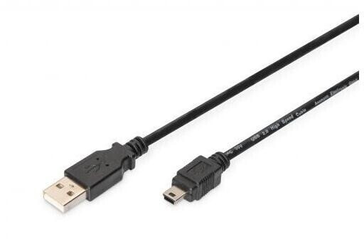 Assmann USB2.0 Anschlusskabel USB A auf USB mini B 5pin M/M 2m (AK-300108-018-S), Bild 5