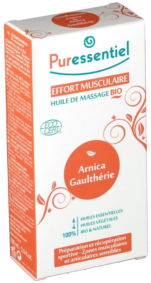 Puressentiel Huile de massage BIO Effort Musculaire - Arnica - Gaulthérie -  200 ml - Pharmacie en ligne