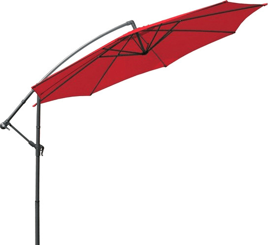 Jago Parasol déporté Ø 350 cm rouge